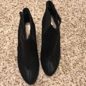 Black Cowhide Booties